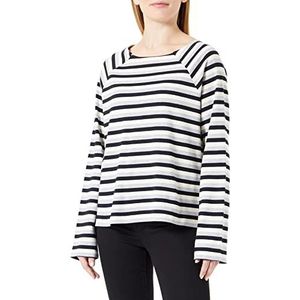 TOM TAILOR Dames shirt met lange mouwen 30722 - Black Beutter Stripe, S, 30722 - Black Beutter Stripe