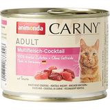 Animonda GranCarno Adult kattenvoer, natvoer voor volwassen katten, vleescocktail, 6 x 200 g