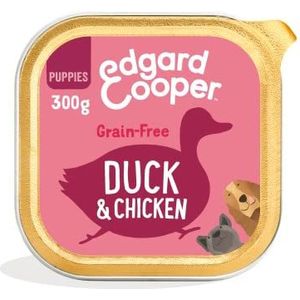 Edgard & Cooper Natuurlijk natvoer voor honden, graanvrij, rijk aan eiwitten en gezond (elp, eend en kip, 300 g (18 stuks)