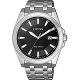 Citizen Herenhorloge, analoog eco-drive, zwart, Eén maat, Armband