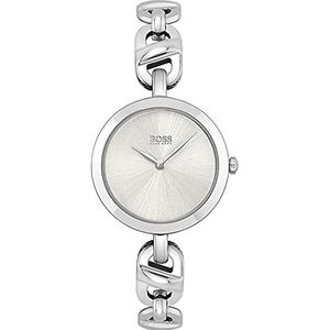 BOSS Analoog kwartshorloge voor dames met zilverkleurige roestvrijstalen armband - 1502590, zilver., armband