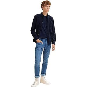 TOM TAILOR Denim Slim Jeans van het merk Piers Heren, 10118 – Blauwe Denim Gebruikt lichte steen, 28 W/36 L, 10118 – blauw denim gebruikt lichte steen