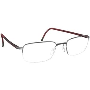 Silhouette Illusion NYLOR 5559 Lunettes, Satin Red, 54/19/145 pour homme, Satin rouge, 54/19/145