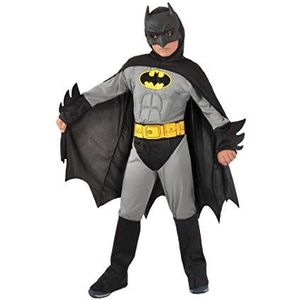 Ciao Batman Classic DC Comics kostuum voor kinderen (maat 5 - 7 jaar) met gewatteerde borstspieren, grijs/zwart, 11701. 5 - 7 Jaar
