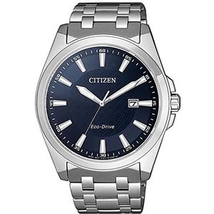 Citizen Eco-Drive Analoog herenhorloge, blauw, één maat, armband, Blauw, Armband