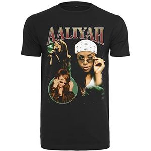 Mister Tee Aaliyah Retro oversized T-shirt voor heren, zwart.