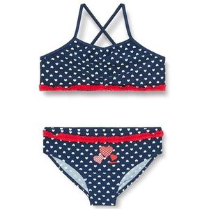 Playshoes UV-bescherming bikini hartje badpak meisjes, 11, marineblauw