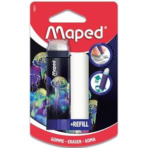 Maped - Deepsea Paradise Tube-gum - Beschermde, efficiënte en nauwkeurige gum - Zeer praktisch draaisysteem - PVC- en ftalaatvrij - Inclusief navulverpakking