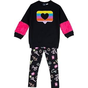 Chicco 2-delige set bestaande uit een sweatshirt + leggings (2 stuks) baby meisjes, zwart, 2 jaar, zwart.