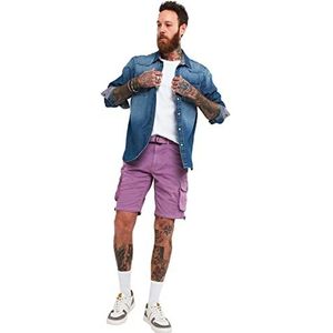 Joe Browns Casual cargoshorts met riem met meerdere zakken, herenshorts (1 stuk), Moerbei