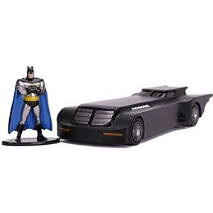 Jada Animated Series Batmobil, Die-cast, met Batman-figuur, schaal 1:32, zwart, 253213004, Eén maat