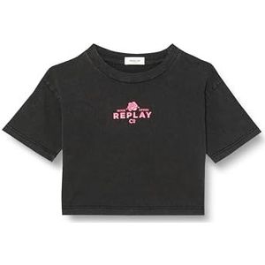 Replay T-shirt voor meisjes, Zwart 098