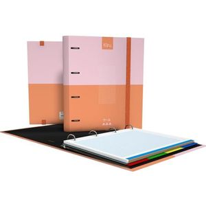 Grafoplás Carpesano 4 anneaux | A4 | Kuru | Orange | Comprend recharge quadrillage 5 x 5 bord couleur | Papier 90 g | Intercalaires | Dos incurvé ergonomique | Carpebook | Parfait matériel scolaire