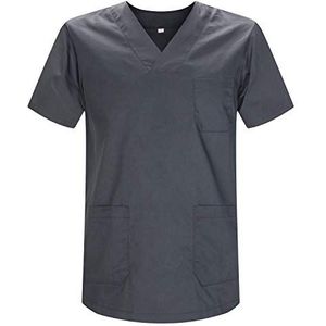 MISEMIYA - Casaca Unisex verpleegkundige uniform reiniging van het werk esthetiek dierenarts gezondheid hotel – Ref.817, grijs, XL, grijs.