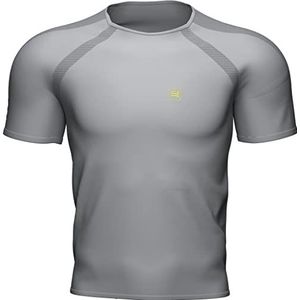 Compressport Training SS T-shirt M korte mouwen voor heren, Legering/Primerose