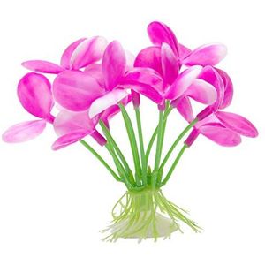 Marina Betta kunststof plant voor aquaria, orchidee, 7 cm, roze