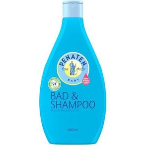 PENATEN Shampooing de bain et shampoing doux pour bébé (400 ml), formulé sans parabènes ni colorants, spécialement conçu pour les nouveau-nés, pour la peau délicate de bébé