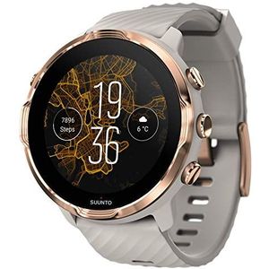 Suunto 7 Smartwatch met app en Wear OS by Google, uniseks, volwassenen, grijs (2 armbanden), één maat