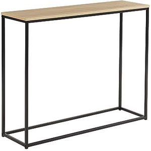 Console ARCHE - Industriële stijl van MDF en metaal - Decoratie in eiken en zwart - B 100 x D 30 x H 80,5 cm