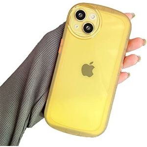 DUDUXI Compatibel met iPhone 14 Plus], upgrade [vloeibare siliconen] met camerabescherming Soft [krasbestendig] microvezel beschermhoes voor iPhone 14 Plus 6,7 inch geel