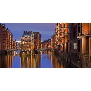 Pro-Art-Bilderpalette G1563g muurschildering, Giclée-print, motief stad Hamburg, 100 x 50 cm, meerkleurig, 60 x 30 cm