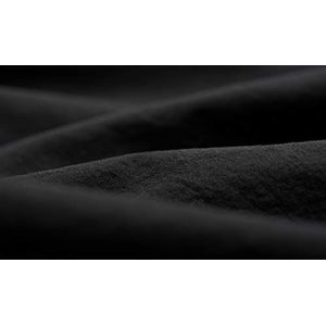 L1NK STUDIO Beddengoed 240 x 220 cm, dekbedovertrek, 100% katoen (percale 200 draaddichtheid), voor bed van 150 cm, effen negro