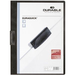Durable 227001 Duraquick-clip-map voor 1-20 vellen, 20 stuks, zwart