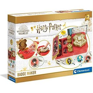 Clementoni - 18669 – Harry Potter – de badgefabriek, Harry Potter broche – Harry Potter Zweinstein badge, Harry Potter spel, creatieve vrijetijdsset voor kinderen van 7 jaar, gemaakt in Italië