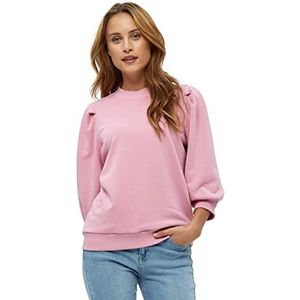 Minus Mika Crew Neck 3/4 Mouwen Sweatshirt, Roze Sweatshirts voor Vrouwen UK, Spring Sweater voor Vrouwen, Size, 4015 Cashmere Roze, L, 4015 kasjmier roze