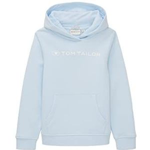 TOM TAILOR Kinderhoodie met opschrift meisjes kinderhoodie met letters Meisje (1 stuk), 32264-nieuw briesje blauw