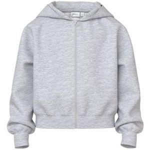 Name it Kids Nkfmille Card W Hood Unb Noos, lichtgrijs gemêleerd, 146-152, Lichtgrijs chinees