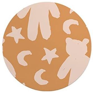 Questo Casa, Ronde muismat met antislip onderkant voor kantoor en thuis, diameter 22 cm