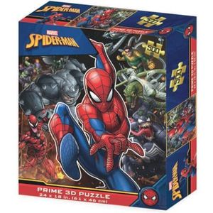 Grandi Giochi Marvel Spiderman vs vijanden horizontale lenspuzzel, met 500 stukjes inbegrepen en verpakking met 3D-PUA07000-effect, PUA07000