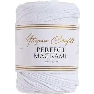 Utopia Crafts Perfect Macrame Cord 3mm - 200g (White)