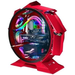 MARSGAMING Mars Gaming MCORB rood, pc-behuizing Gaming Micro-ATX XL, Circulair Custom-design, dubbele beglazing van gehard glas