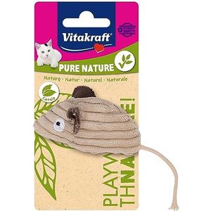 Vitakraft Pure Nature kattenspeelgoed muis met kattengras binnenshuis