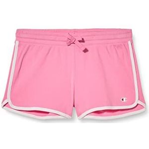 Champion Legacy American Classics - Soft Cotton 1x1 Rib C-logo Shorts voor meisjes en meisjes, Roze gedimd