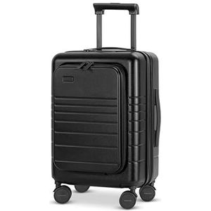 ETERNITIVE - Koffer | polycarbonaat en ABS | Harde koffer met TSA-slot | 360° rolkoffer, zwart., Handbagage