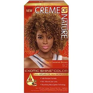 Creme of Nature Exotic Shine Color Haarverf, licht karamelbruin 9.2, 74 g (1 stuk)