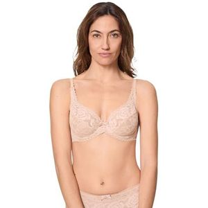 Playtex Flower Elegance Damesbeha met beugel van kant, 1 stuk, beige, 105B, Beige