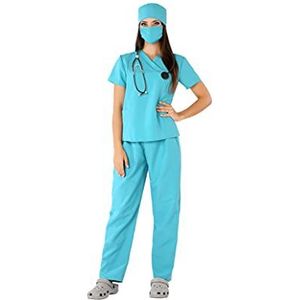 Atosa-61555 Atosa-61555-Costume-Déguisement Infirmière Vert Adulte, Femme, 61555, Bleu, XL