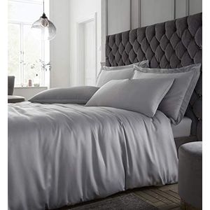 Catherine Lansfield beddengoed, polyester, zilverkleurig, super kingsize bed