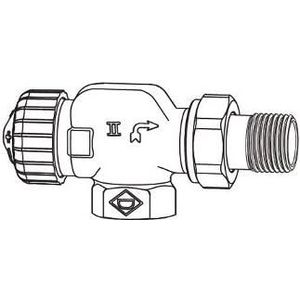 Heimeier V-exakt II 3710-02.000 Thermostatische radiatorkraan, 1/2 inch, zilverkleurig