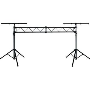 Audibax SLS30 - Verlichtingshouderset - Statieven voor rookmachines met kogelgewricht - Truss houder voor verlichting - In hoogte verstelbaar van 240 tot 325 cm - 2 T-stangen met 4 grippunten