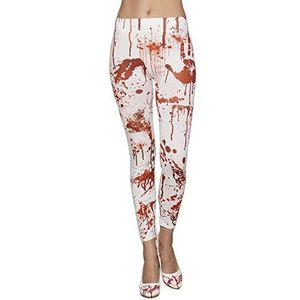 Boland 87862 Bloody leggings, wit/rood, één maat, 87862, Wit/Rood
