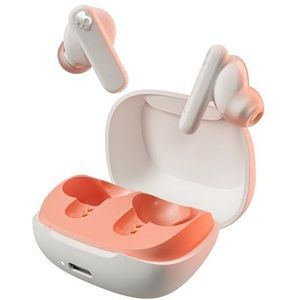 Skullcandy Smokin Buds Wireless Earbuds with Supreme Sound, 50% Renewable Plastics and Microphone, 20 Hours Battery, Bluetooth Earbuds for iPhone, Android, and more - Bone