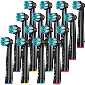 REDTRON Vervangende borstelkoppen voor Oral B (16 stuks), elektrische tandenborstelkoppen voor precisiereiniging Pro1000 Pro3000 Pro5000 Pro7000 en meer