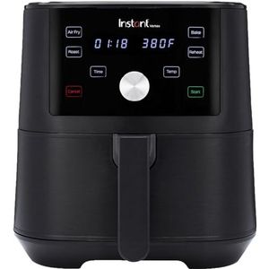 Instant Pot Brands Vortex 4-in-1 Hot Air Fryer 1650 W, 3.7 L - with Roasting Dish & Mini Oven, Healthy Hot Air Frying, Baking, Roasting and Food Warmer, Black