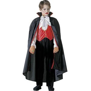 Widmann - Kinderkostuum vampier, overhemd met broek, vest, vlinderdas, cape, bloedzuiger, dracula, themafeest, carnaval, Halloween