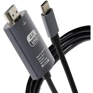 Maplin USB-C naar HDMI UHD-kabel ondersteunt 4K bij 30Hz - zwart, 3m